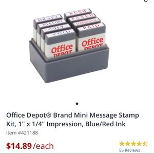 New Office Depot 8 pack stamp set